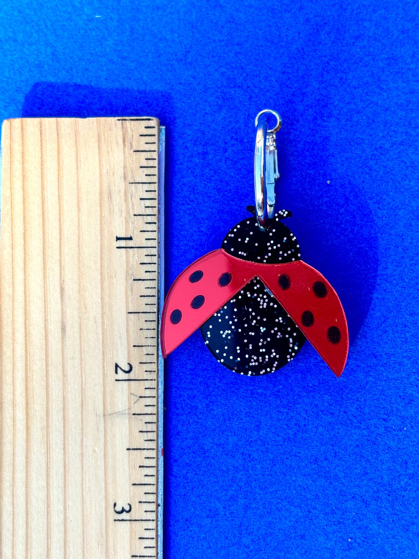 Lucky ladybug acrylic earrings