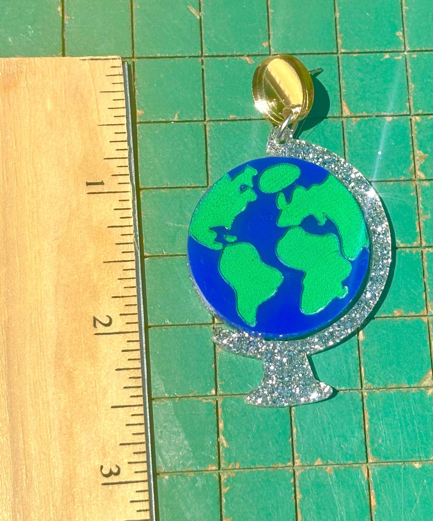 Glittery globe earrings