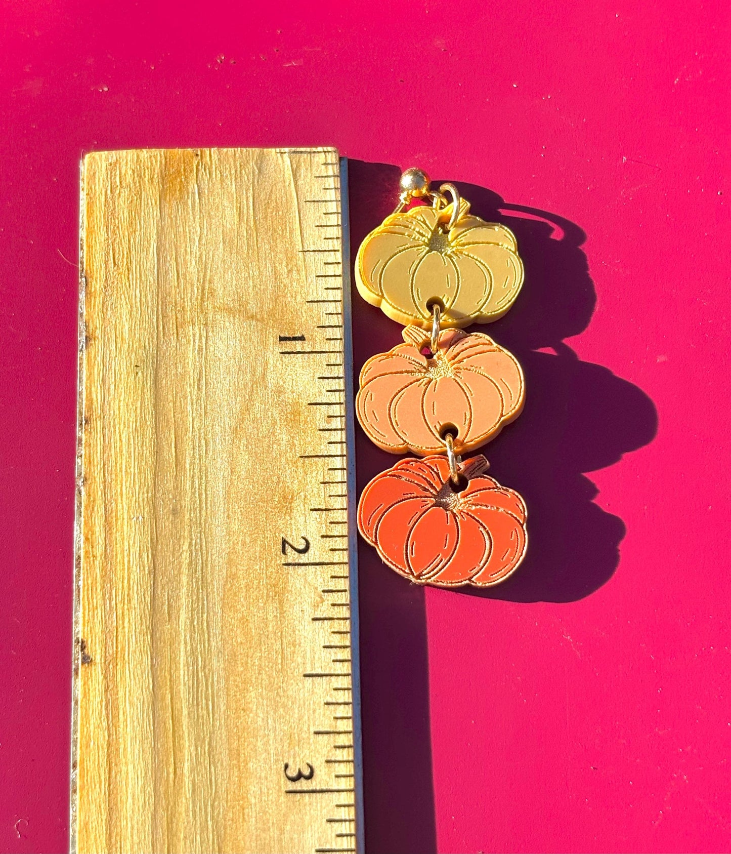 Autumn matte pumpkin minimalist earrings